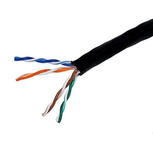 Monoprice Cat5e Ethernet Bulk Cable Network Internet Cord Stranded 350Mhz Utp Cm Pure Bare Copper Wire 24Awg 1000ft Black - All