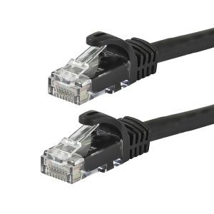Monoprice Flexboot Cat5e Ethernet Patch Cable Network Internet Cord Rj45 Stranded 350Mhz Utp Pure Bare Copper Wire 24Awg 75ft Black - All
