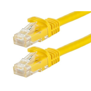 Monoprice Flexboot Cat6 Ethernet Patch Cable Network Internet Cord Rj45 Stranded 550Mhz Utp Pure Bare Copper Wire 24Awg 100ft Yellow - All