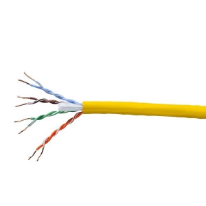 Monoprice Cat5e Ethernet Bulk Cable Network Internet Cord Solid 350Mhz Utp Cmp Plenum Pure Bare Copper Wire 24Awg No Logo 1000ft Yellow - All