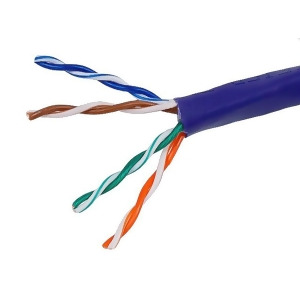 Monoprice Cat5e Ethernet Bulk Cable Network Internet Cord Stranded 350Mhz Utp Cm Pure Bare Copper Wire 24Awg 1000ft Purple - All
