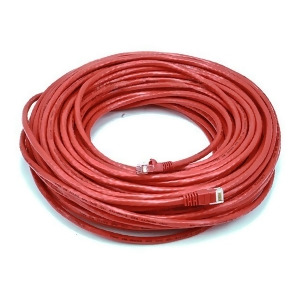 Monoprice Cat5e Ethernet Patch Cable Network Internet Cord Rj45 Stranded 350Mhz Utp Pure Bare Copper Wire 24Awg 100ft Red - All