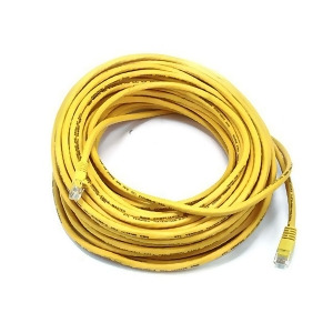 Monoprice Cat6 Ethernet Patch Cable Network Internet Cord Rj45 Stranded 550Mhz Utp Pure Bare Copper Wire 24Awg 75ft Yellow - All