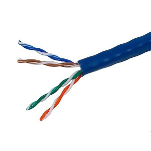 Monoprice Cat5e Ethernet Bulk Cable Network Internet Cord Stranded 350Mhz Utp Cm Pure Bare Copper Wire 24Awg 500ft Blue - All