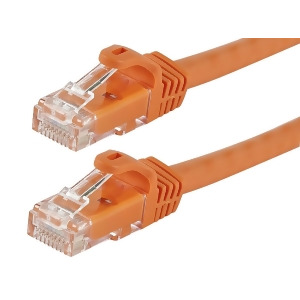 Monoprice Flexboot Cat5e Ethernet Patch Cable Network Internet Cord Rj45 Stranded 350Mhz Utp Pure Bare Copper Wire 24Awg 75ft Orange - All