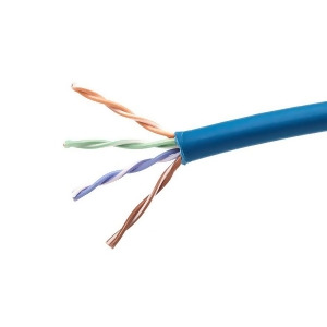 Monoprice Cat5e Ethernet Bulk Cable Network Internet Cord Solid 350Mhz Utp Cmp Plenum Pure Bare Copper Wire 24Awg No Logo 1000ft Blue - All