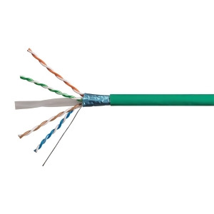 Monoprice Cat6 Ethernet Bulk Cable Network Internet Cord Solid 550Mhz Stp Cmr Riser Rated Pure Bare Copper Wire 23Awg No Logo 1000ft Green - All