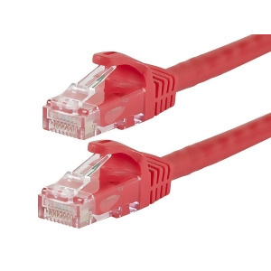 Monoprice Flexboot Cat6 Ethernet Patch Cable Network Internet Cord Rj45 Stranded 550Mhz Utp Pure Bare Copper Wire 24Awg 75ft Red - All