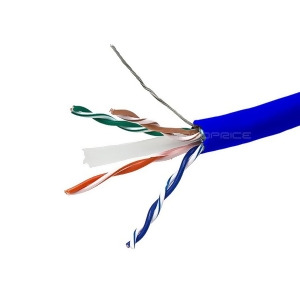 Monoprice Cat6 Ethernet Bulk Cable Network Internet Cord Solid 550Mhz Stp Cm Pure Bare Copper Wire 23Awg No Logo 1000ft Blue - All