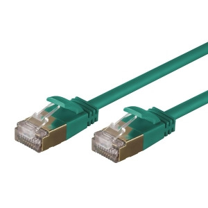 Monoprice SlimRun Cat6A Ethernet Patch Cable Network Internet Cord Rj45 Stranded Stp Pure Bare Copper Wire 36Awg 30ft Green - All