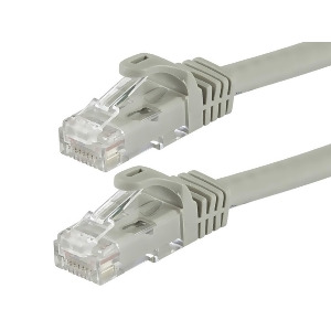 Monoprice Flexboot Cat6 Ethernet Patch Cable Network Internet Cord Rj45 Stranded 550Mhz Utp Pure Bare Copper Wire 24Awg 75ft Gray - All