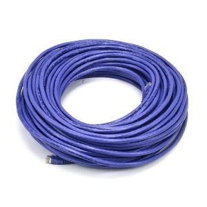 Monoprice Cat5e Ethernet Patch Cable Network Internet Cord Rj45 Stranded 350Mhz Utp Pure Bare Copper Wire 24Awg 100ft Purple - All
