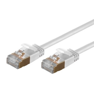Monoprice SlimRun Cat6A Ethernet Patch Cable Network Internet Cord Rj45 Stranded Stp Pure Bare Copper Wire 36Awg 50ft White - All