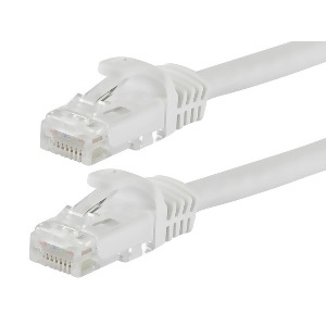 Monoprice Flexboot Cat6 Ethernet Patch Cable Network Internet Cord Rj45 Stranded 550Mhz Utp Pure Bare Copper Wire 24Awg 100ft White - All