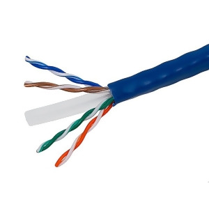 Monoprice Cat6 Ethernet Bulk Cable Network Internet Cord Stranded 550Mhz Utp Cm Pure Bare Copper Wire 24Awg 250ft Blue - All