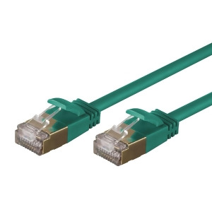 Monoprice SlimRun Cat6A Ethernet Patch Cable Network Internet Cord Rj45 Stranded Stp Pure Bare Copper Wire 36Awg 50ft Green - All