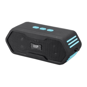 Monoprice Deep Blue Sub710 Portable Waterproof Bluetooth 4.0 Speaker Black | Submersible Ipx7 Rated 10 Hour Battery Life 65ft Wireless Range Compatibl