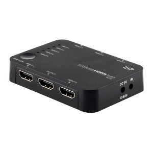 Monoprice Blackbird 4K 5x1 Hdmi 1.4 Compact Switch Black | 4K 30Hz Hdcp 2.2 Compliant Built in Equalizer And Remote Control - All
