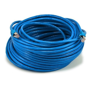 Monoprice Cat6A Ethernet Patch Cable Snagless Rj45 Stranded 550Mhz Stp Pure Bare Copper Wire 10G 26Awg 100ft Blue - All