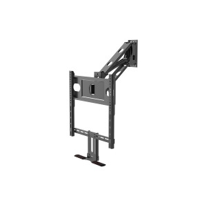 Monoprice Above Fireplace Pull-Down Full-Motion Articulating Tv Wall Mount Bracket For TVs 32in to 50in Max Weight 60lbs Vesa Patterns Up to 400x400 R