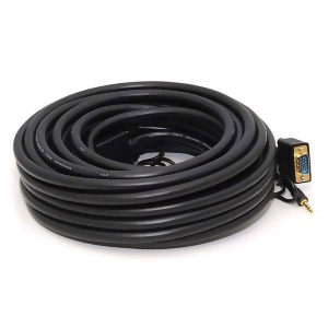 Monoprice 50ft Super Vga Hd15 M/m Cl2 Rated Cable w/ Stereo Audio and Triple Shielding Gold Plated - All