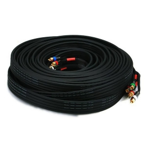 Monoprice 75ft 18Awg Cl2 Premium 5-Rca Component Video/Audio Coaxial Cable Rg-6/u Black - All