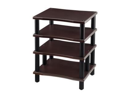 Monolith 4 Tier Audio Stand XL - Espresso, Open Air Design, Each Shelf Supports Up to 75 lbs., Perfect Way to Organize AV Components 