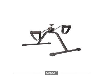 LiveUp Under Desk Mini Exercise Bike Equipment Pedal Exercise Machine for Arms Legs Physical Therapy - Black - EASY TO USE – Simply place machine on the floor and cycle to work leg muscles and burn calories. This pedaling bike can also be placed on a tabletop to help tone upper arm muscles. Non-slip feet pads and secure straps add stability and prevent...
