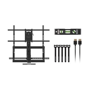 UPC 889028134757 product image for Monoprice Above Fireplace Pull-Down Full-Motion Articulating Tv Wall Mount w/ Op | upcitemdb.com