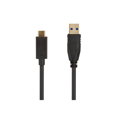 Monoprice USB 3.0 Type-C to Type-A Cable - 6 Feet - Black | For Nintendo Switch, Samsung Galaxy S10 S9 S8 Note, Android Google Pixel - Select Series 