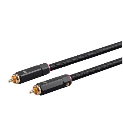 Monoprice Digital Coaxial Audio/Video Cable - 6 Feet - Black | RCA Subwoofer CL2 Rated, RG-6/U 75-ohm - Onix Series 