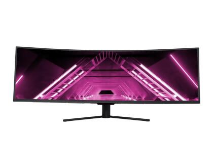 Monoprice Curved Gaming Monitor - 49in, 32:9, 1800R, 5120x1440p, DQHD, 120Hz, Adaptive Sync, VA With QUANTUM LCD, 1800R Curvature - Dark Matter Series 