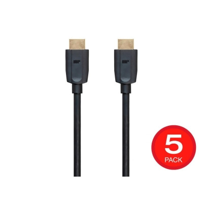 Monoprice 8K HDMI Cable - 6 Feet - Black (5 Pack) Ultra High Speed, 8K@60Hz, Dynamic HDR, 48Gbps, eARC, UHDTV, AMD FreeSync, Compatible with PS 5 / PS 5 Digital Edition / Xbox Series X & S and More - DynamicView Series 