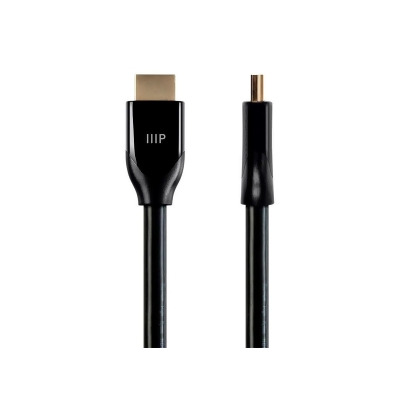 Monoprice HDMI Cable - 3 Feet - Black | Certified Premium, High Speed, 4K@60Hz, HDR, 18Gbps, 28AWG, YUV 4:4:4, Compatible with UHD TV and More 