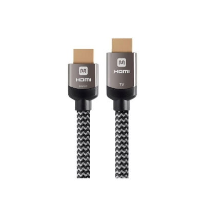 Monoprice HDMI Cable - 40 feet - Gray | High Speed, Active Chipset, 4K@60Hz, 18Gbps, 26AWG, YUV, 4:2:0, CL3, Compatible with Apple TV / Blu-ray Disc Players / PS4 / Xbox One and More - Luxe Series 
