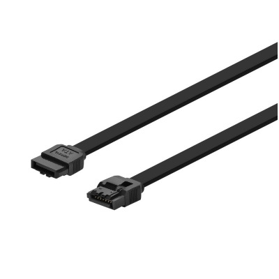 Monoprice DATA Cable - 2 Feet - Black | SATA 6Gbps Cable with Locking Latch, data transfer speeds of up to 6 Gbps 