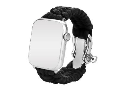 Monoprice Apple Watch Paracord Survival Bracelet With Stainless Steel Clasp Works With Apple Watch Series 1, 2, 3, 4, 5, 6, And 7 (42mm, 44mm) Watch Faces - Pure Outdoor Collection 