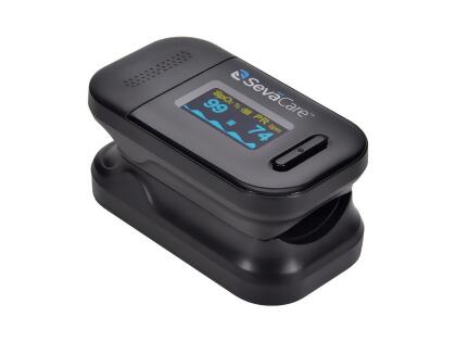 SevaCare by Monoprice Pulse Oximeter with Lanyard, Easy To Use and Carry Size 