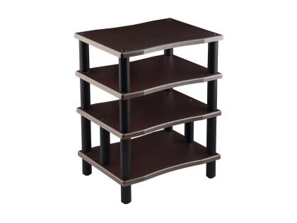 Monoprice Monolith 4 Tier Audio Stand XL - Espresso, Open Air Design, Each Shelf Supports Up to 75 lbs., Perfect Way to Organize AV Components alternate image