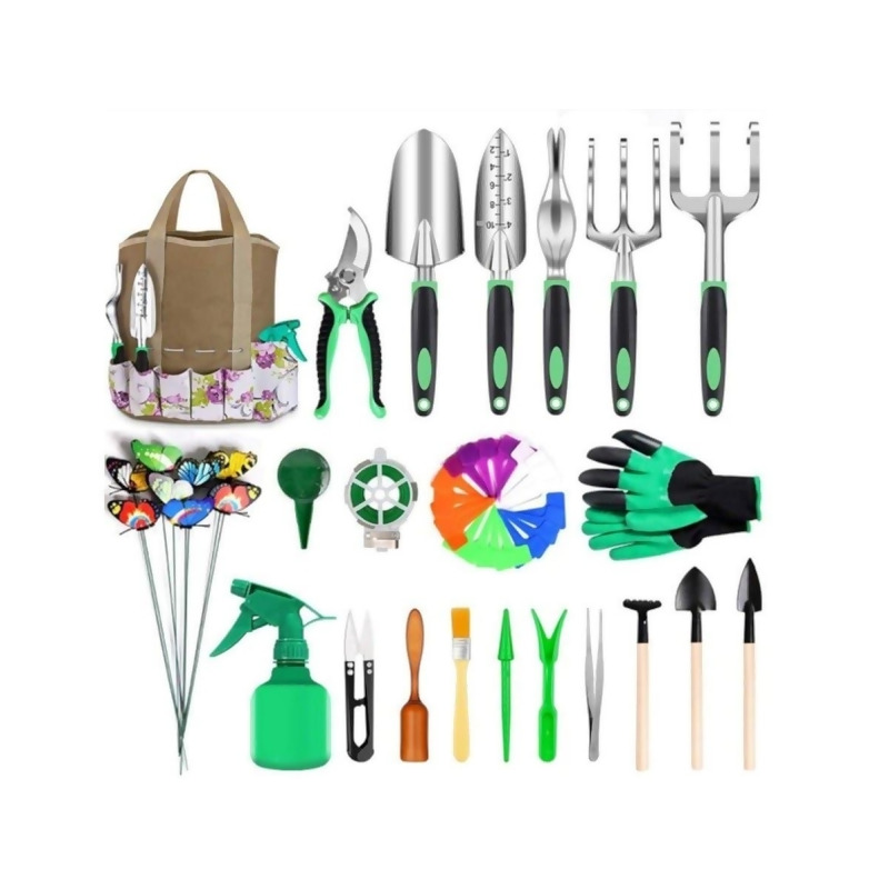 EAONE Gardening Kit Succulent Tools Heavy Duty Gardening Supplies with Tools Storage Pouch for Men and Women Gardening Gifts 80Pcs Gardening Tools Set