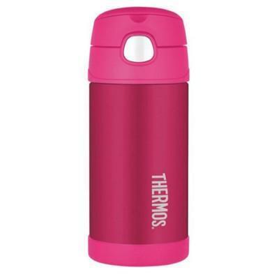 美國 thermos 膳魔師 不銹鋼保溫瓶 吸管水壺 兒童水杯 新款提把 素色粉