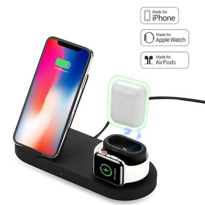 Apple Watch Airpods Iphone三合一無線充電器台灣ncc認證qi無線充電from 松果購物at Shop Com Tw