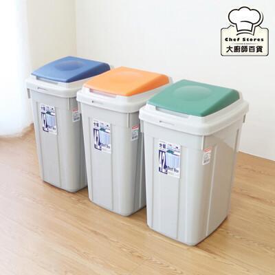 聯府日式分類附蓋垃圾桶42l垃圾筒環保回收桶 