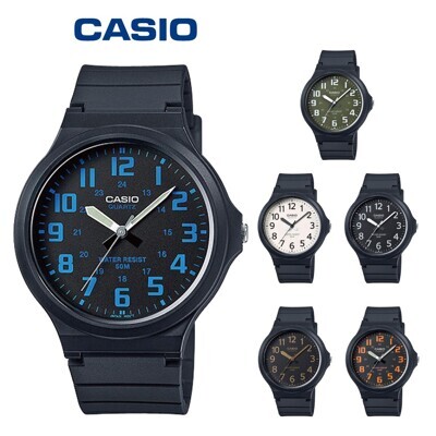 casio 卡西歐 輕薄大面膠錶(mw-240) 
