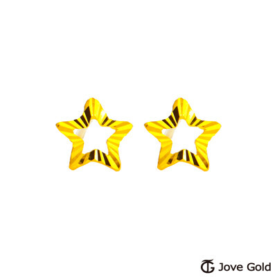 jove gold 漾金飾 晨星黃金耳環-小 