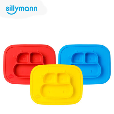韓國sillymann 100%鉑金矽膠乳牛防滑餐盤