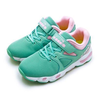 Diadora迪亞多那22cm 24 5cm 輕量3e寬楦慢跑鞋粉綠粉7916 大童from 松果購物at Shop Com Tw