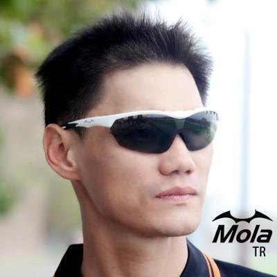 mola摩拉 21.4g 超輕量偏光運動太陽眼鏡 uv400 男女 白 tr-wpg 寶麗來 