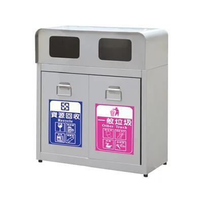 台灣製造鐵金鋼 th2-80sa 不銹鋼二分類資源回收桶 回收桶 清潔桶 分類桶 垃圾桶 環保回 