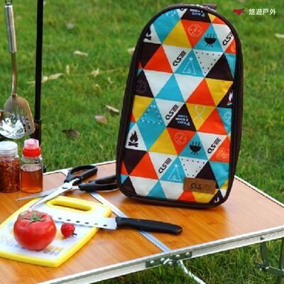 悠遊戶外廚房炊具八件套裝組(附收納包)野營 野炊 露營 野餐 燒烤 廚具 做飯 不銹鋼餐具 